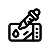 microscope slide line icon. Clean and minimalist icon for websites and mobile apps. vector