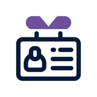 student card dual tone icon. Sleek and modern icon for websites and mobile apps. vector