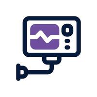 heart tracker dual tone icon. Sleek and modern icon for websites and mobile apps. vector
