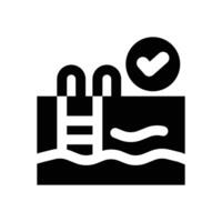 swimming pool glyph icon. Strong and solid icon for websites, mobile interfaces, presentations, and visual branding. High quality and easy to edit. vector