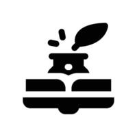 literature glyph icon. Strong and solid icon for websites and mobile apps. vector