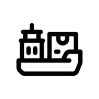 shipping line icon. Clean and minimalist icon for websites and mobile apps. vector