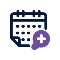 medical appointment dual tone icon. Sleek and modern icon for websites and mobile apps. vector