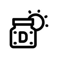 vitamin d line icon. Clean and minimalist icon for websites and mobile apps. vector