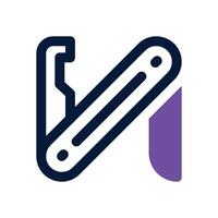 utility knife dual tone icon. Sleek and modern icon for websites and mobile apps. vector