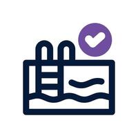 swimming pool duotone icon. Sleek and modern icon for websites, mobile apps, marketing materials, and corporate design. Fully scalable and ready to use. vector