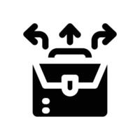 career direction glyph icon. Strong and solid icon for websites and mobile apps. vector
