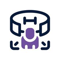 virtual reality fitness dual tone icon. Sleek and modern icon for websites and mobile apps. vector