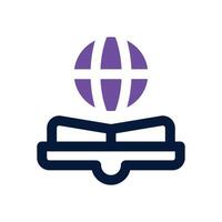 guidebook dual tone icon. Sleek and modern icon for websites and mobile apps. vector