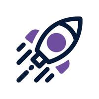 product launch dual tone icon. Sleek and modern icon for websites and mobile apps. vector