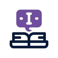 study information dual tone icon. Sleek and modern icon for websites and mobile apps. vector