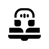 learning support glyph icon. Strong and solid icon for websites and mobile apps. vector
