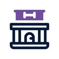 fitness center dual tone icon. Sleek and modern icon for websites and mobile apps. vector