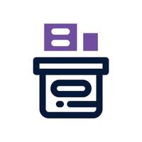 file box dual tone icon. Sleek and modern icon for websites and mobile apps. vector