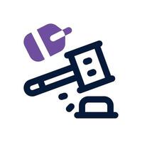 auction dual tone icon. Sleek and modern icon for websites and mobile apps. vector