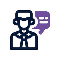 advisor dual tone icon. Sleek and modern icon for websites and mobile apps. vector