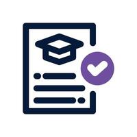 academic dual tone icon. Sleek and modern icon for websites and mobile apps. vector