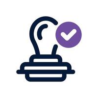 rubber stamp dual tone icon. Sleek and modern icon for websites and mobile apps. vector