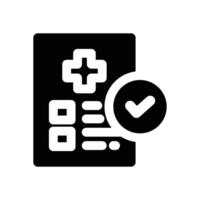 medical checkup glyph icon. Strong and solid icon for websites and mobile apps. vector