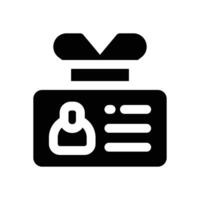 student card glyph icon. Strong and solid icon for websites and mobile apps. vector