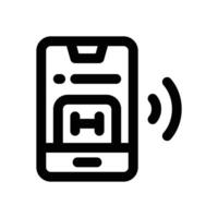 fitness app line icon. Clean and minimalist icon for websites and mobile apps. vector