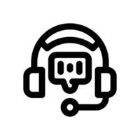 listening line icon. Clean and minimalist icon for websites, mobile apps, presentations, and logos. Fully scalable and customizable for any project. vector