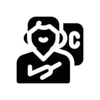 instructor glyph icon. Strong and solid icon for websites, mobile interfaces, presentations, and visual branding. High quality and easy to edit. vector