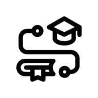 study tracking line icon. Clean and minimalist icon for websites and mobile apps. vector