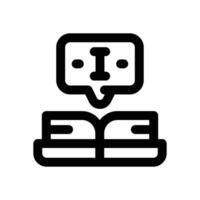 study information line icon. Clean and minimalist icon for websites and mobile apps. vector