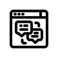 online discussion line icon. Clean and minimalist icon for websites and mobile apps. vector