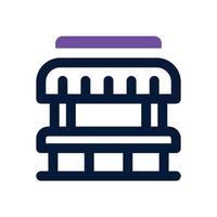 beach bar dual tone icon. Sleek and modern icon for websites and mobile apps. vector