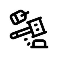 auction line icon. Clean and minimalist icon for websites and mobile apps. vector