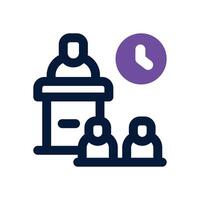 seminar dual tone icon. Sleek and modern icon for websites and mobile apps. vector