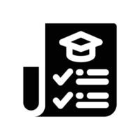 syllabus glyph icon. Strong and solid icon for websites, mobile interfaces, presentations, and visual branding. High quality and easy to edit. vector