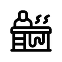 sauna line icon. Clean and minimalist icon for websites and mobile apps. vector