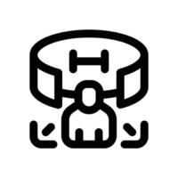 virtual reality fitness line icon. Clean and minimalist icon for websites and mobile apps. vector