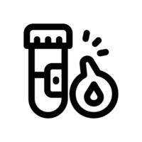 blood sample line icon. Clean and minimalist icon for websites and mobile apps. vector