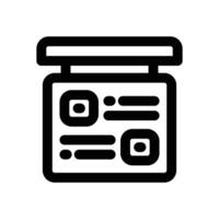 corkboard line icon. Clean and minimalist icon for websites, mobile apps, presentations, and logos. Fully scalable and customizable for any project. vector