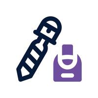 nail file dual tone icon. Sleek and modern icon for websites and mobile apps. vector