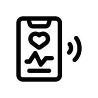 daily health app line icon. Clean and minimalist icon for websites and mobile apps. vector