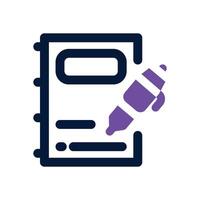 notes dual tone icon. Sleek and modern icon for websites and mobile apps. vector
