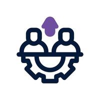 workforce dual tone icon. Sleek and modern icon for websites and mobile apps. vector