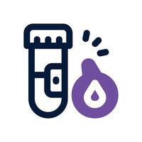 blood sample dual tone icon. Sleek and modern icon for websites and mobile apps. vector