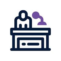 lecture dual tone icon. Sleek and modern icon for websites and mobile apps. vector