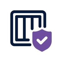 insurance package dual tone icon. Sleek and modern icon for websites and mobile apps. vector