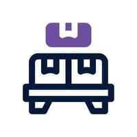 warehouse shelf dual tone icon. Sleek and modern icon for websites and mobile apps. vector