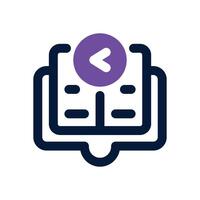 learn more dual tone icon. Sleek and modern icon for websites and mobile apps. vector