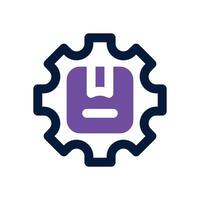 gear dual tone icon. Sleek and modern icon for websites and mobile apps. vector