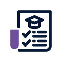 syllabus dual tone icon. Sleek and modern icon for websites and mobile apps. vector