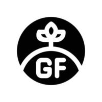 gluten free glyph icon. Strong and solid icon for websites and mobile apps. vector